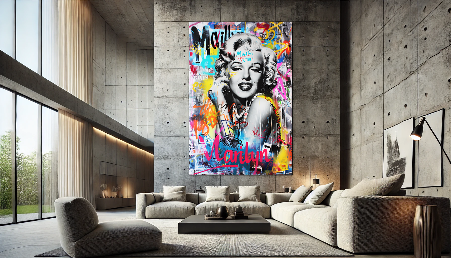 Tableau Pop Art đ„ SĂ©rie LimitĂ©e đ„ Marilyn Reborn (format rectangulaire)