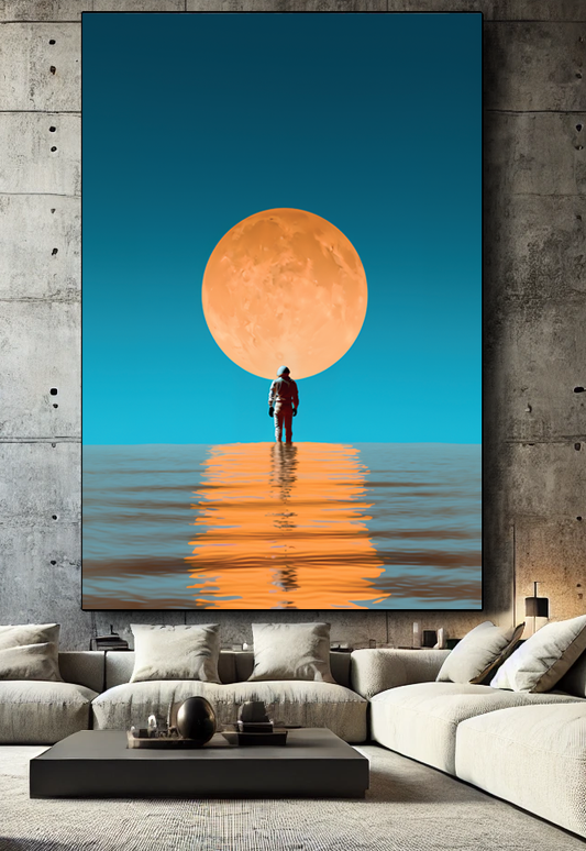 Tableau Pop Art "Lunar Drift" (format rectangulaire)