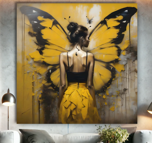 Tableau Abstract Art "Butterfly Soul" (format carré)
