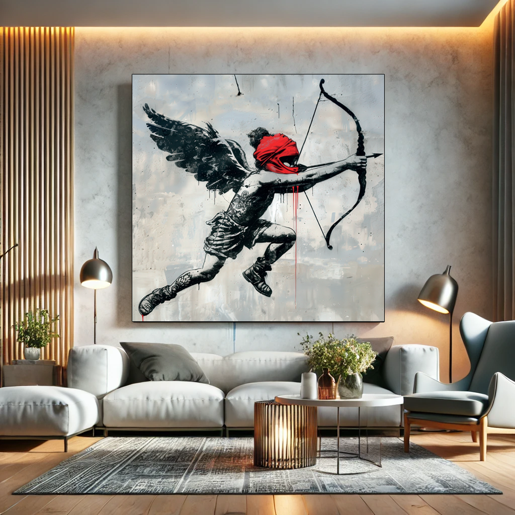 Tableau Street Art 🔥 Série Limitée 🔥 Rebel Cupid (format carré)