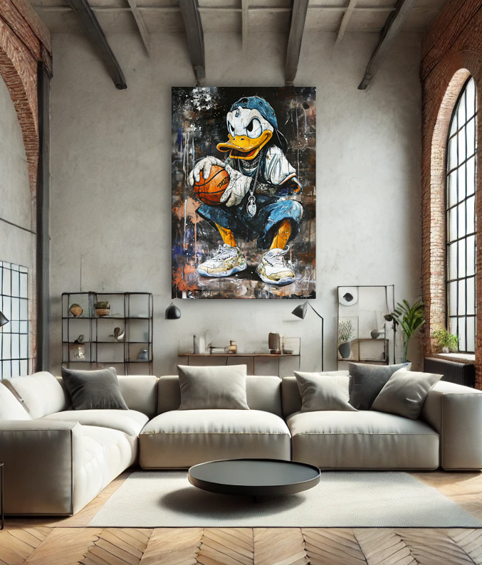 Tableau Street Art 🔥 Série Limitée 🔥 Donald playground attitude (format rectangulaire)