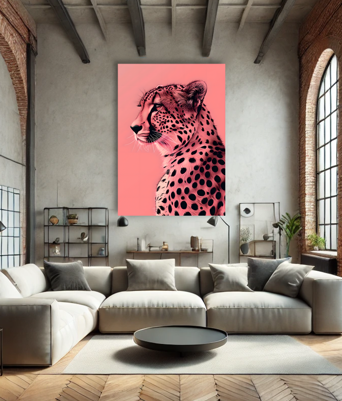 Tableau Pop Art "Léo Instinct" (format rectangulaire)