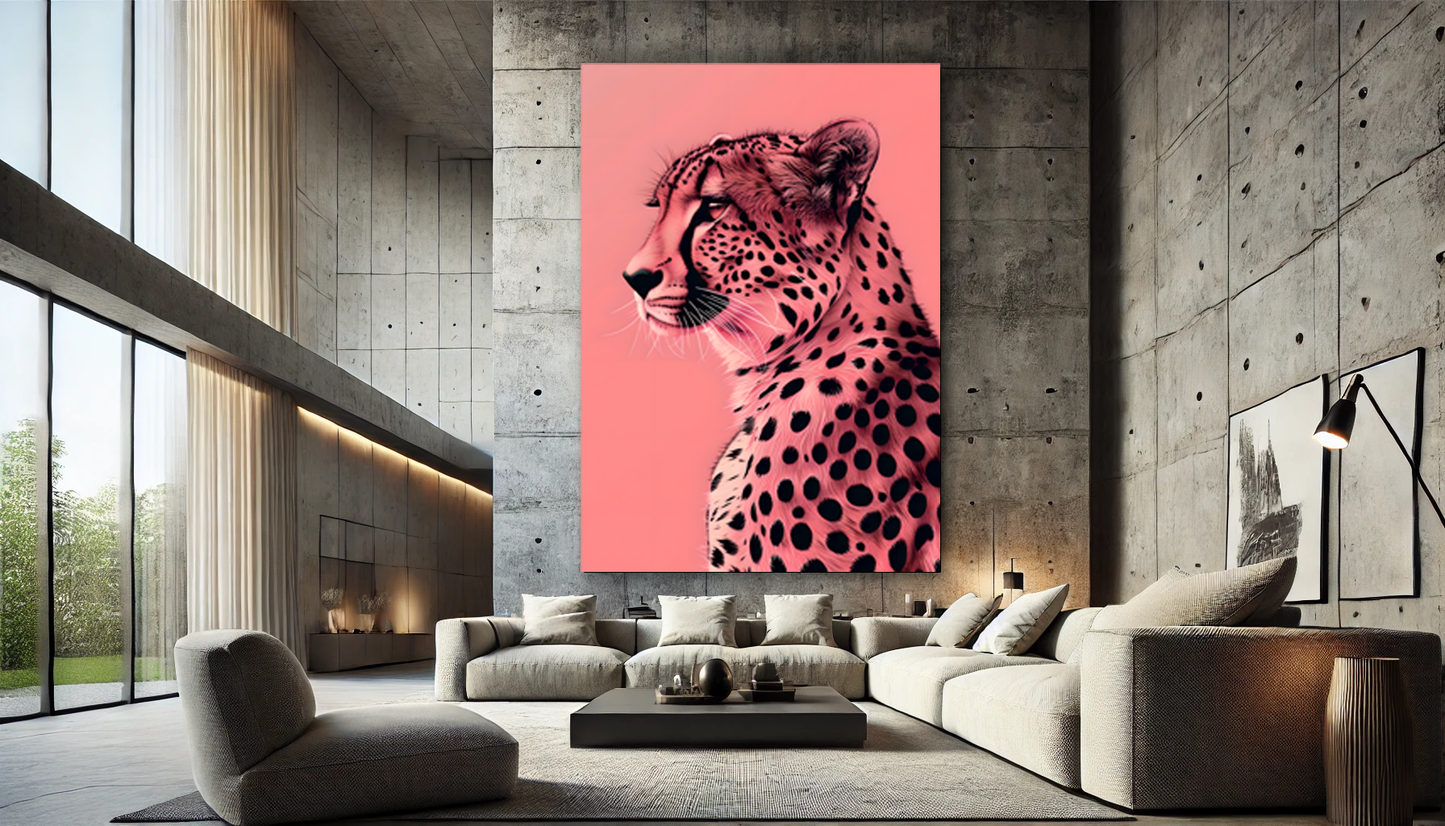 Tableau Pop Art "Léo Instinct" (format rectangulaire)