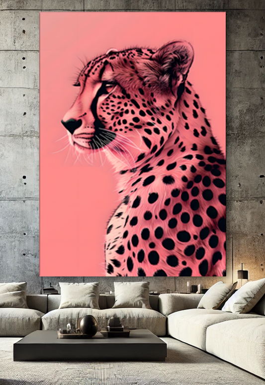 Tableau Pop Art "Léo Instinct" (format rectangulaire)