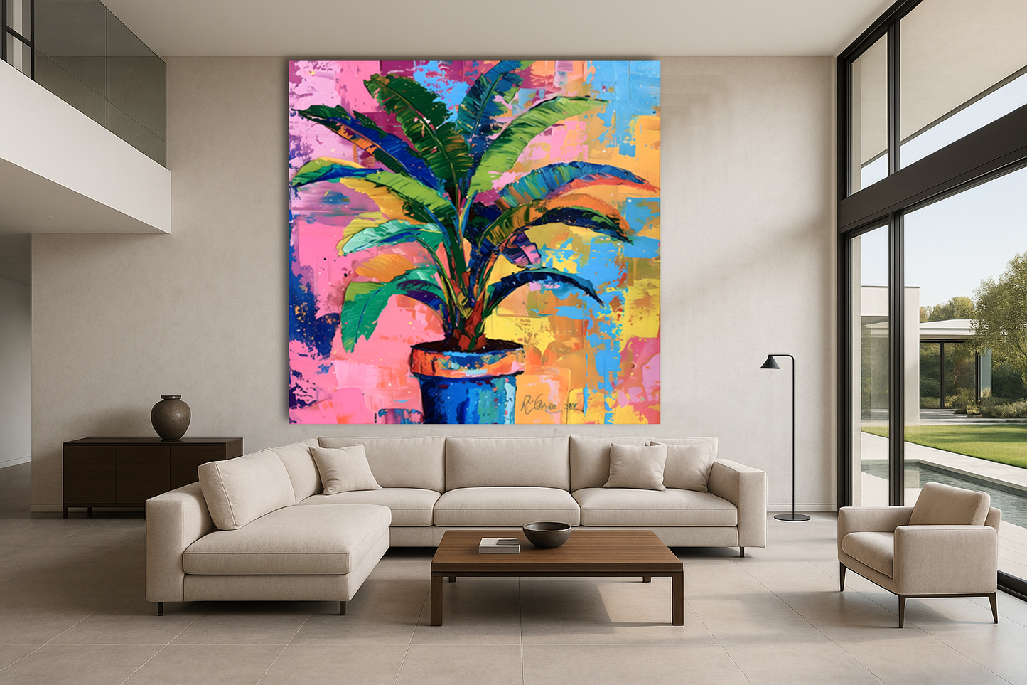Tableau Pop Art "Jungle Pop" (format carré)