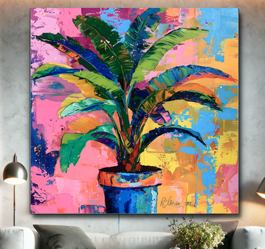 Tableau Pop Art "Jungle Pop" (format carré)