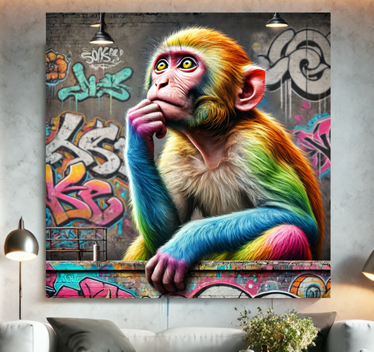Tableau Street Art 🔥 Série Limitée 🔥 "Think Different" (format carré)