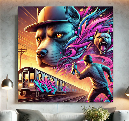 Tableau Street Art 🔥 Série Limitée 🔥 Subway Kings (format carré)
