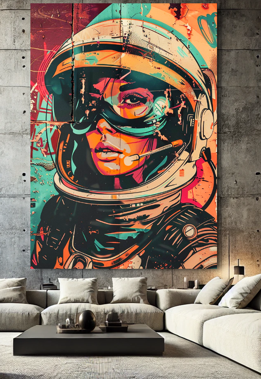 Tableau Pop Art "Astro Explorer" (format rectangulaire)