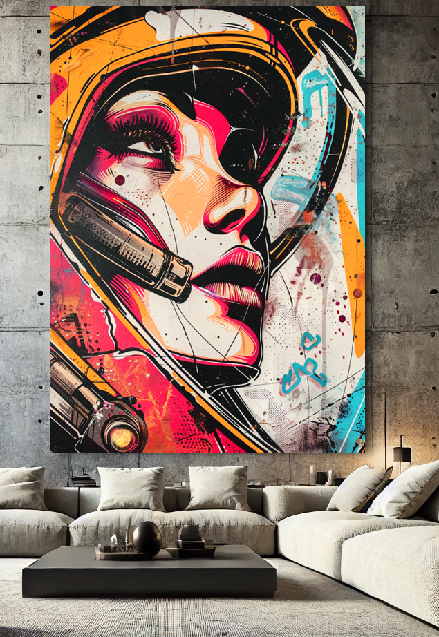 Tableau Pop Art "Stellar Vision" (format rectangulaire)