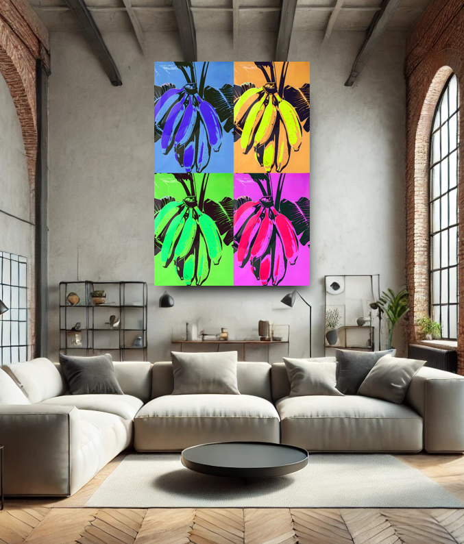Tableau Pop Art 🔥 Série Limitée 🔥 Banana Pop (format rectangulaire)