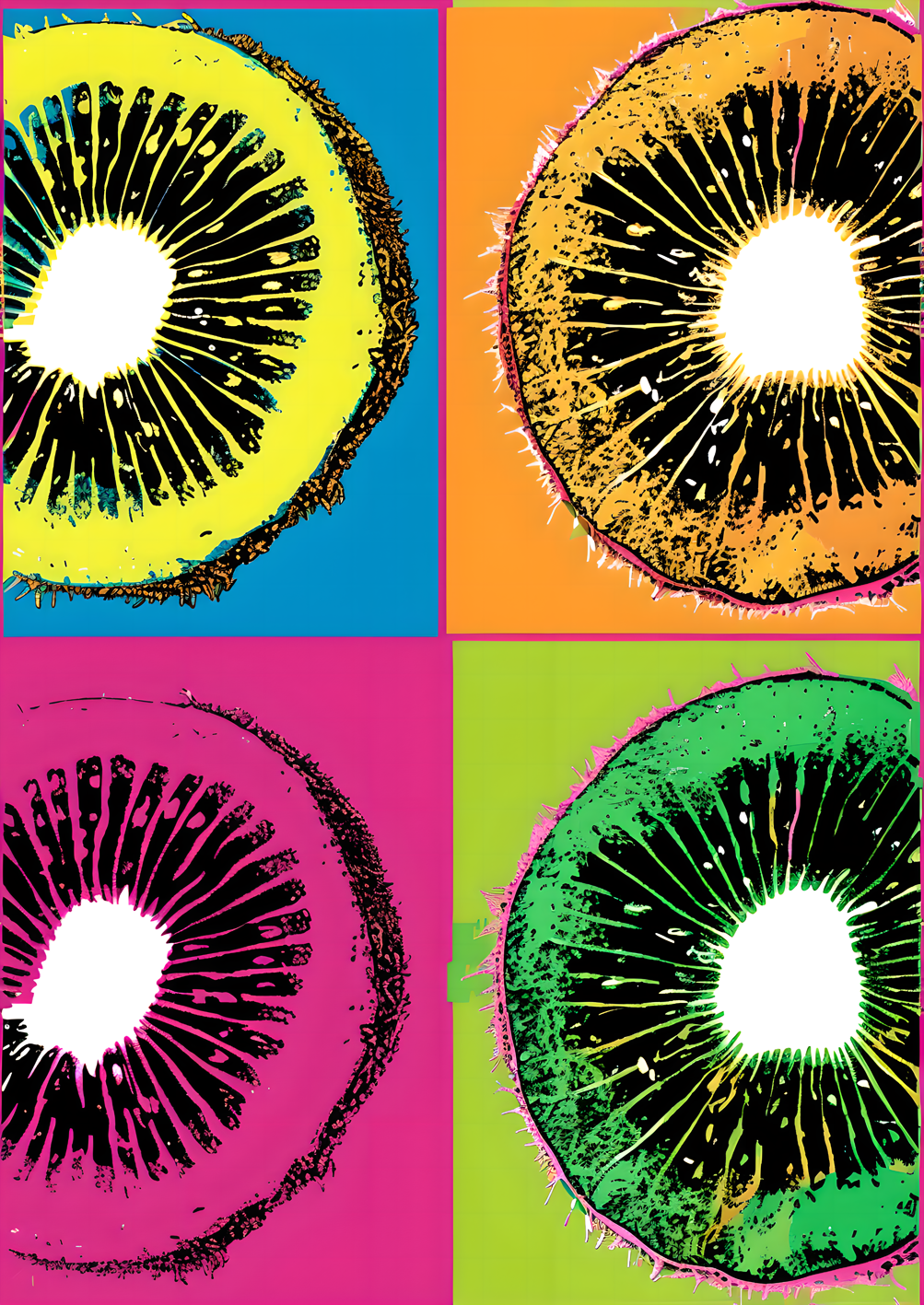 Tableau Pop Art 🔥 Série Limitée 🔥 Kiwi Pop (format rectangulaire)