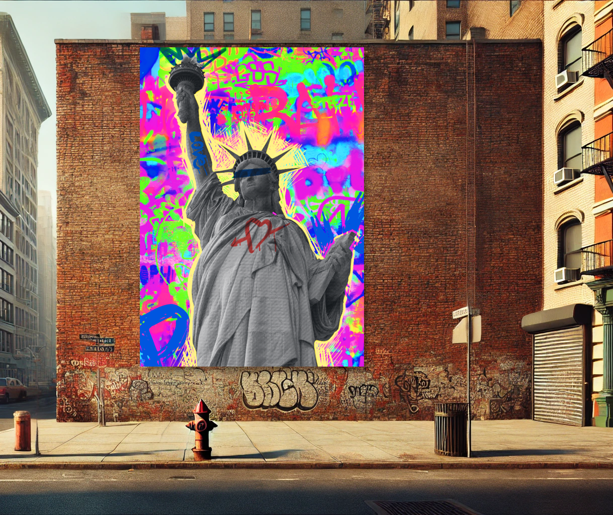 Tableau Pop Art đ„ SĂ©rie LimitĂ©e đ„ Liberty Pop (format rectangulaire)
