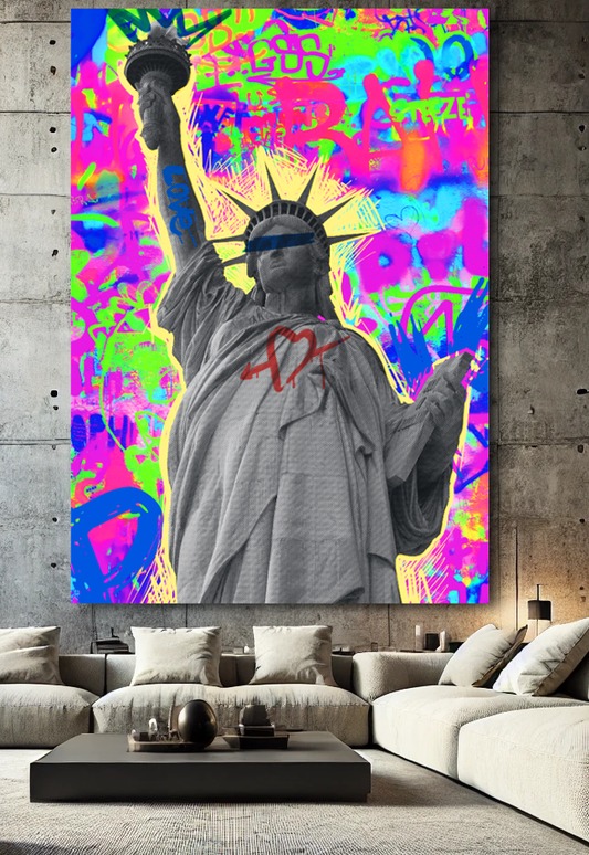 Tableau Pop Art 🔥 Série Limitée 🔥 Liberty Pop (format rectangulaire)