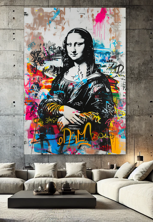 Tableau Pop Art 🔥 Série Limitée 🔥 Mona Lisa Pop Icône (format rectangulaire)