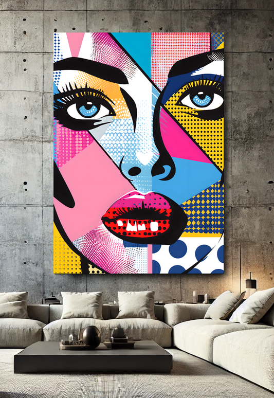 Tableau Pop Art "Pop Diva" (format rectangulaire)