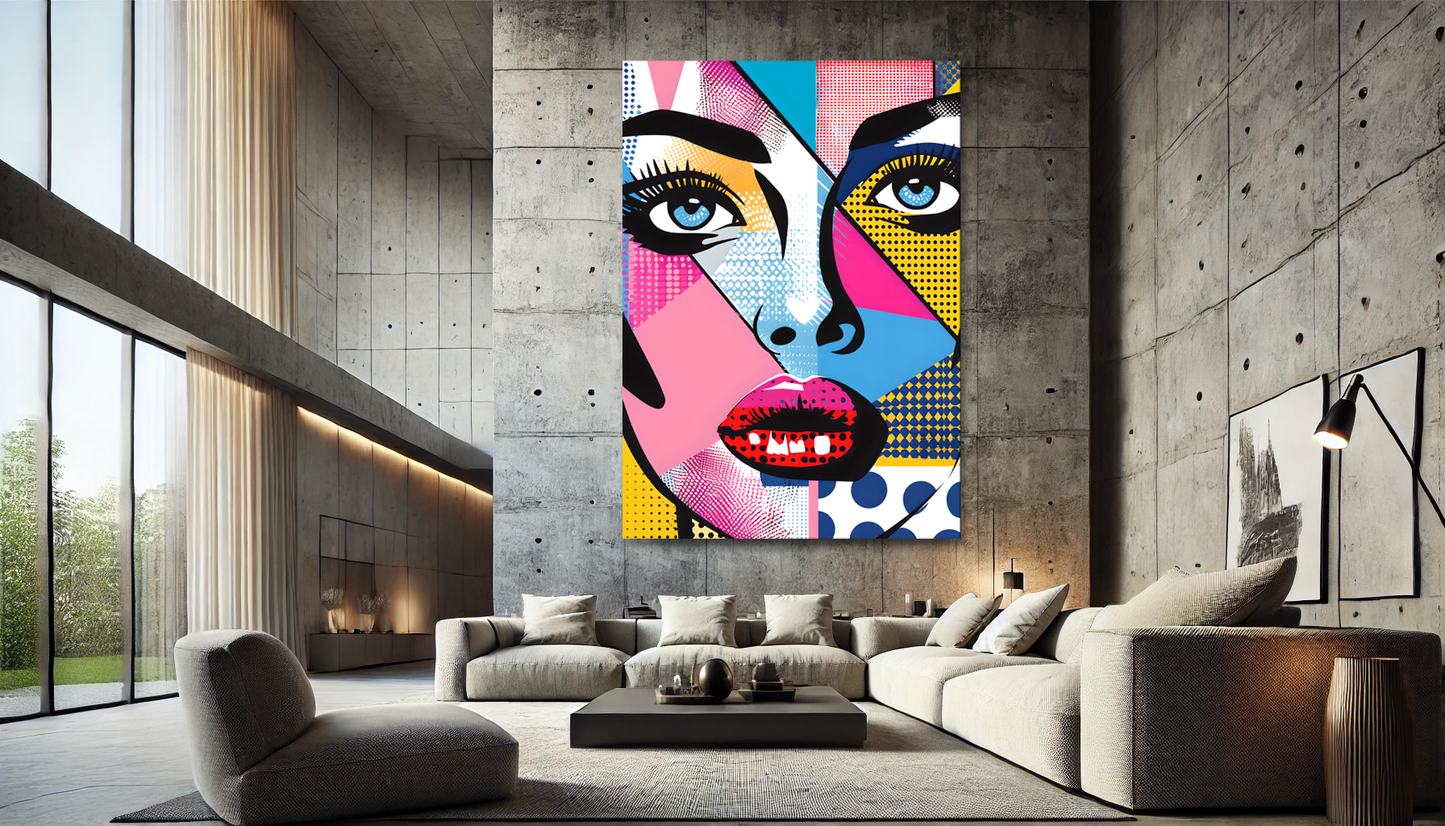 Tableau Pop Art "Pop Diva" (format rectangulaire)