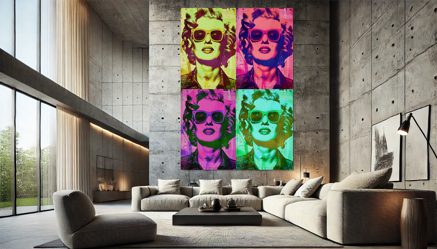 Tableau Pop Art "Marylin Pop Icône" (format rectangulaire)