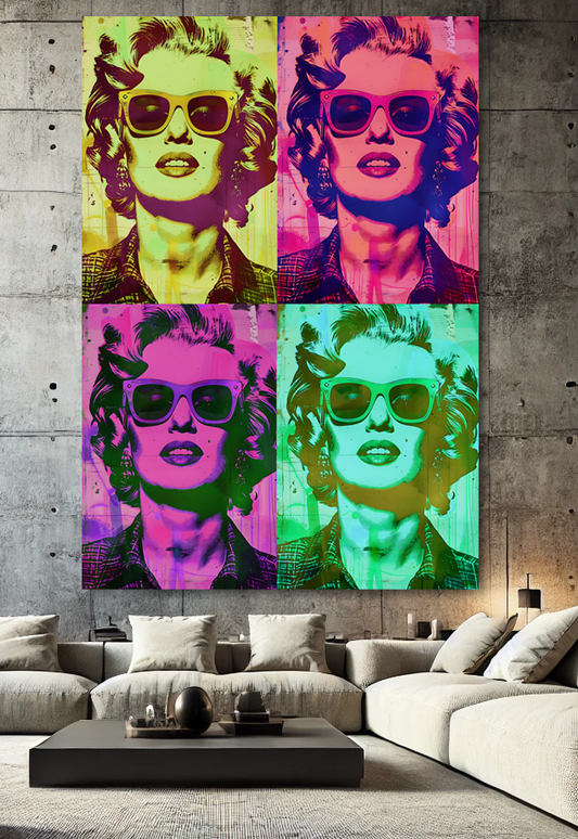 Tableau Pop Art "Marylin Pop Icône" (format rectangulaire)