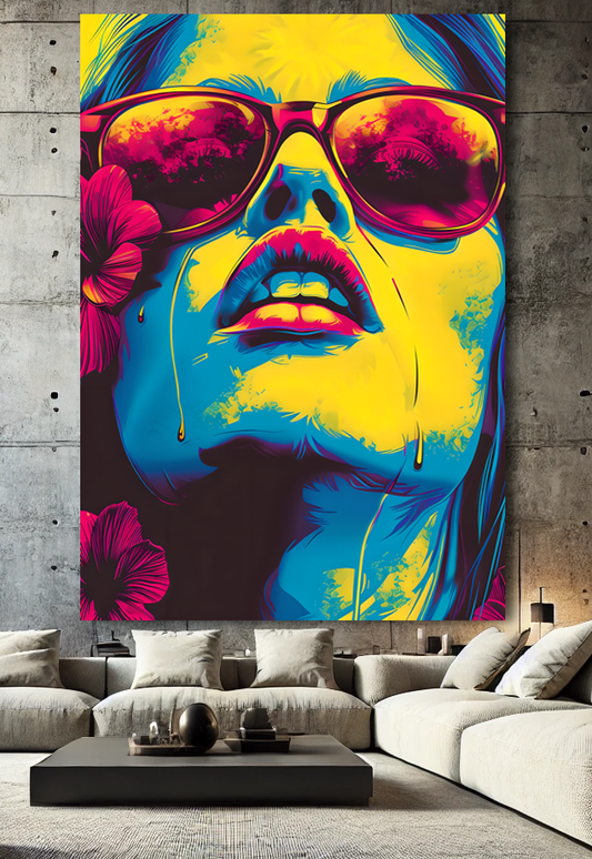 Tableau Pop Art "Tropic Heat" (format rectangulaire)