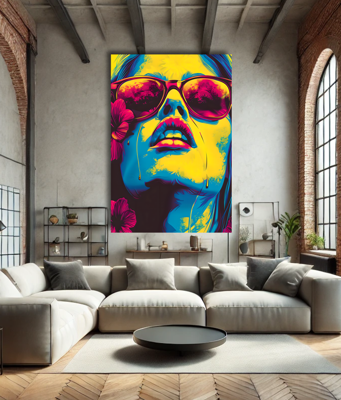 Tableau Pop Art "Tropic Heat" (format rectangulaire)