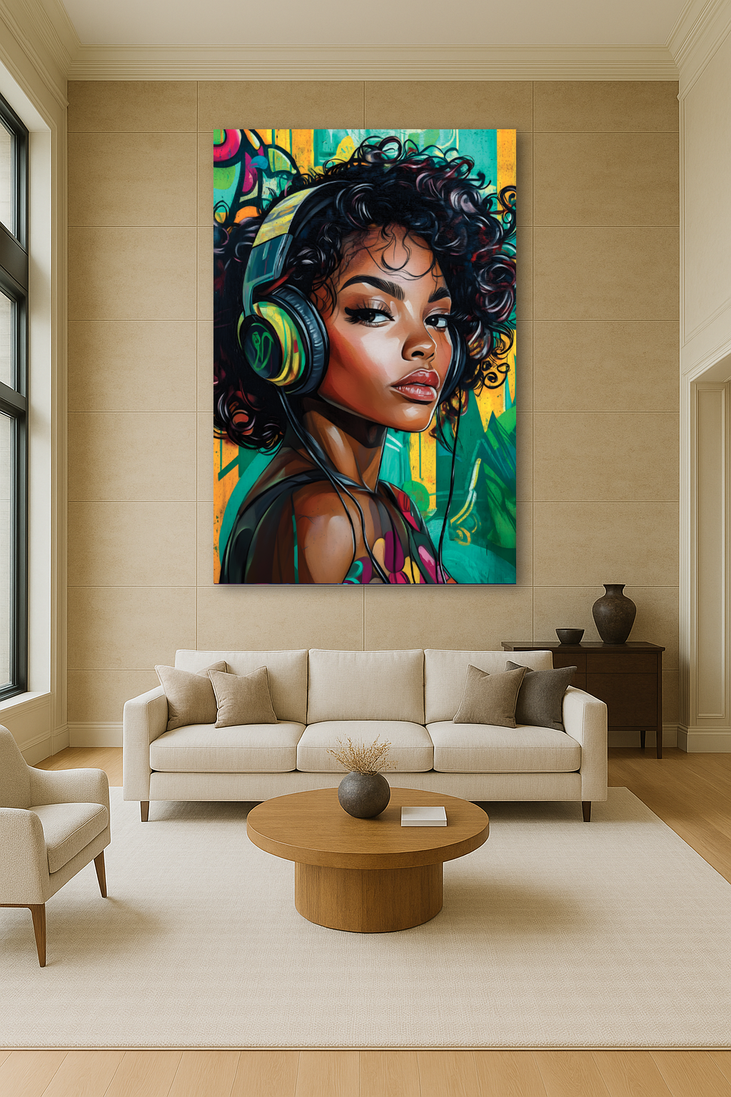 Tableau Pop Art "Urban Vibes" (format rectangulaire)