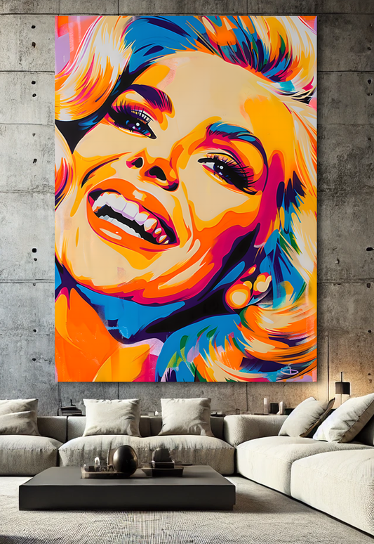 Tableau Pop Art "Smiling Icon" (format rectangulaire)