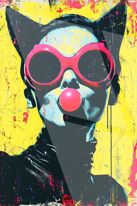 Tableau Pop Art "Bubble Trouble" (format rectangulaire)