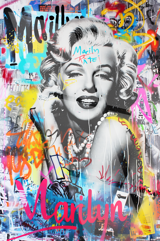 Tableau Pop Art 🔥 Série Limitée 🔥 Marilyn Reborn (format rectangulaire)