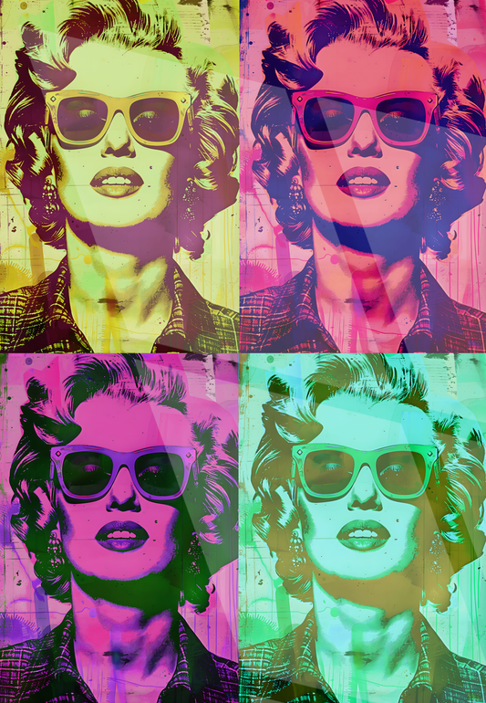 Tableau Pop Art "Marylin Pop Icône" (format rectangulaire)
