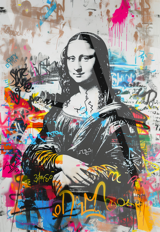 Tableau Pop Art 🔥 Série Limitée 🔥 Mona Lisa Pop Icône (format rectangulaire)