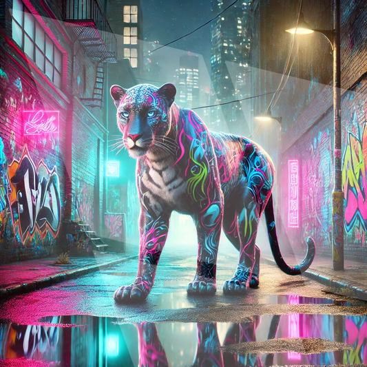 Tableau Street Art 🔥 Série Limitée 🔥 Night Prowler (format carré)