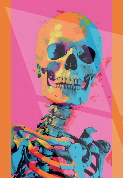 Tableau Pop Art "Pop Skull" (format rectangulaire)