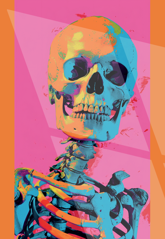 Tableau Pop Art "Pop Skull" (format rectangulaire)