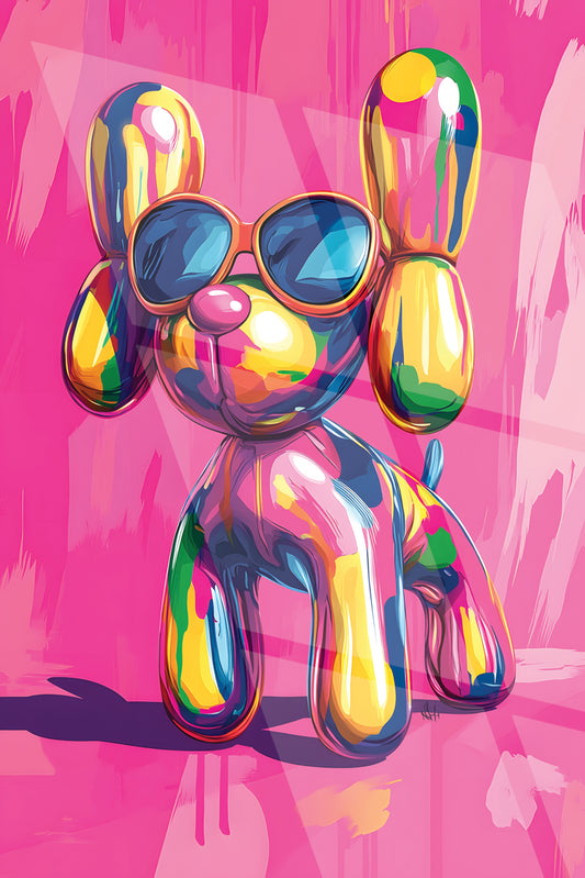 Tableau Pop Art "Puppy Drip" (format rectangulaire)