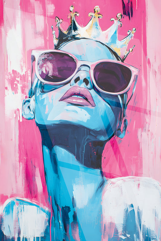 Tableau Pop Art "Queen Energy" (format rectangulaire)