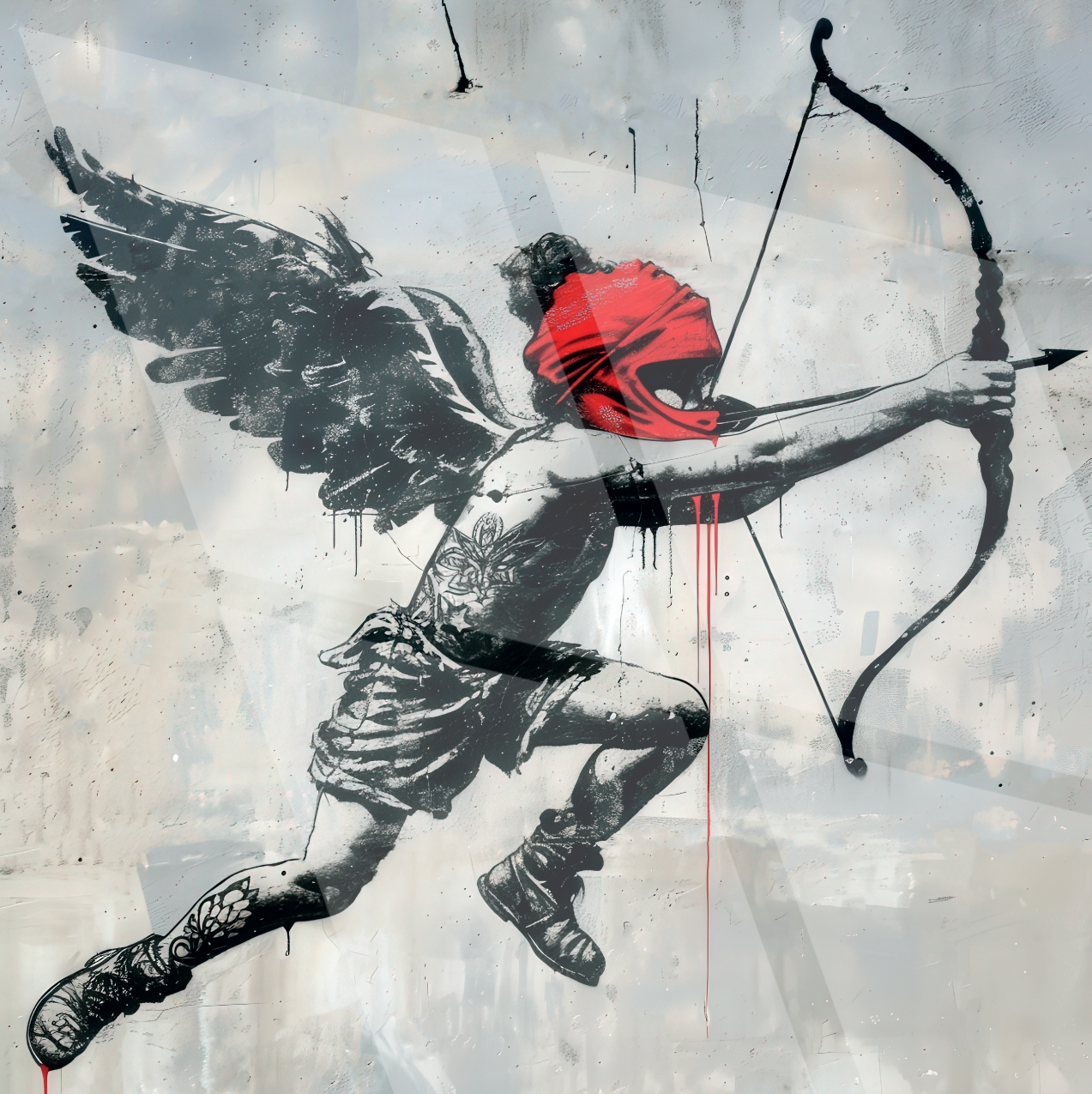 Tableau Street Art 🔥 Série Limitée 🔥 Rebel Cupid (format carré)