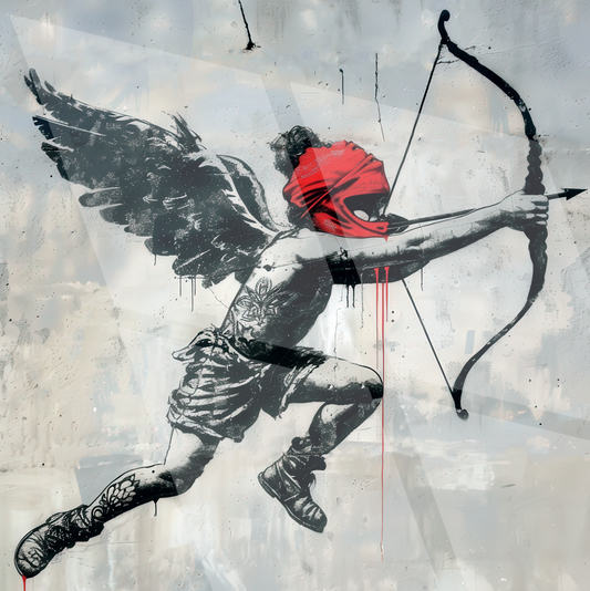 Tableau Street Art 🔥 Série Limitée 🔥 Rebel Cupid (format carré)
