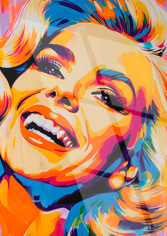 Tableau Pop Art "Smiling Icon" (format rectangulaire)