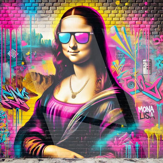 Tableau Pop Art "Street Mona" (format carré)