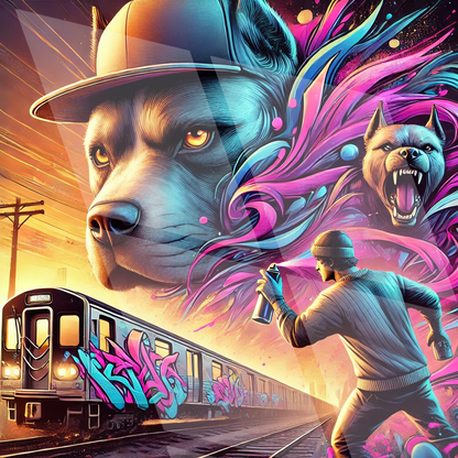 Tableau Street Art 🔥 Série Limitée 🔥 Subway Kings (format carré)