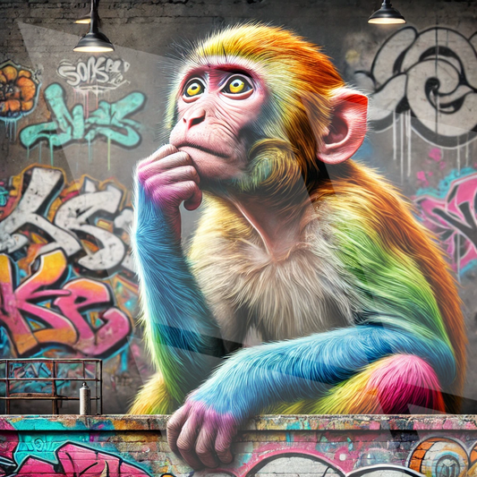 Tableau Street Art 🔥 Série Limitée 🔥 "Think Different" (format carré)