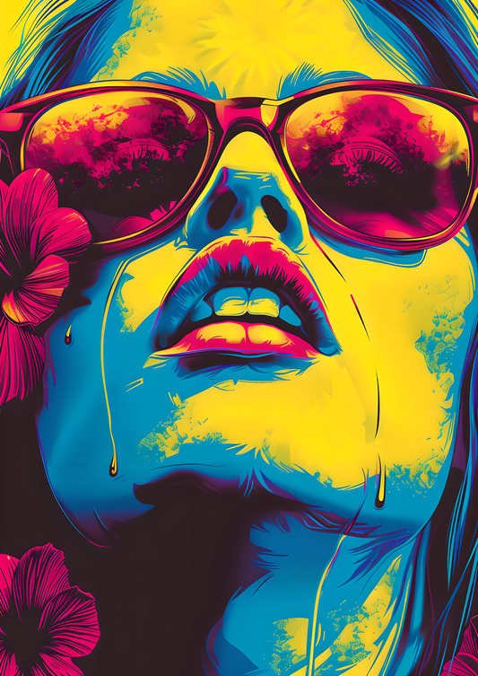 Tableau Pop Art "Tropic Heat" (format rectangulaire)