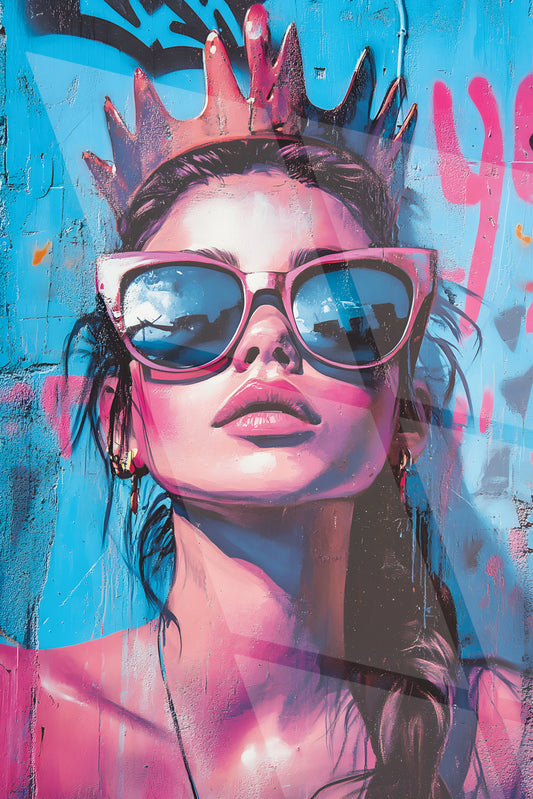 Tableau Pop Art "Urban Queen" (format rectangulaire)