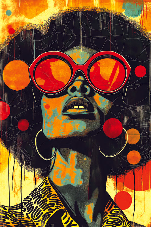 Tableau Pop Art "African Pop" (format rectangulaire)
