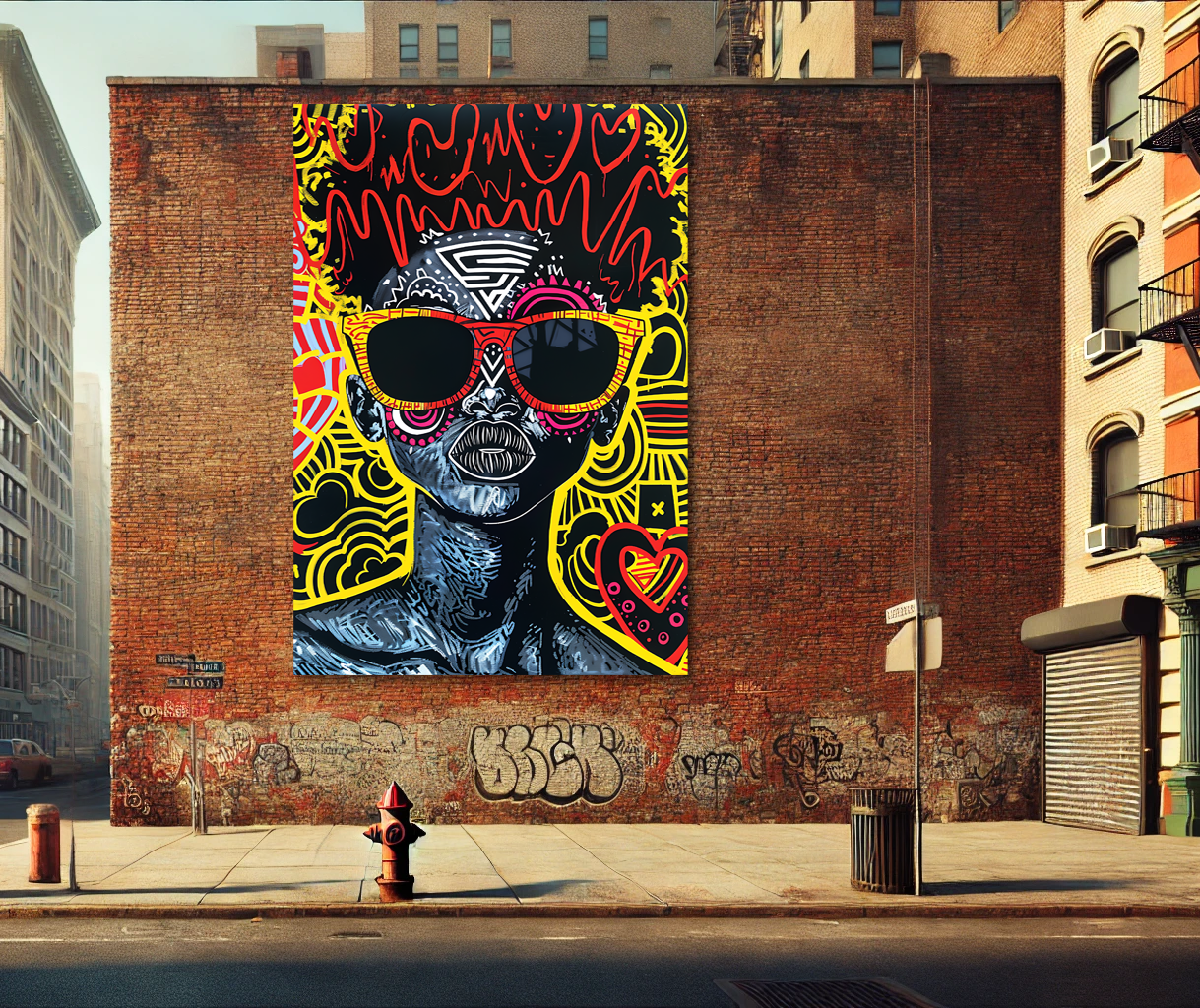 Tableau Pop Art "African Power" (format rectangulaire)