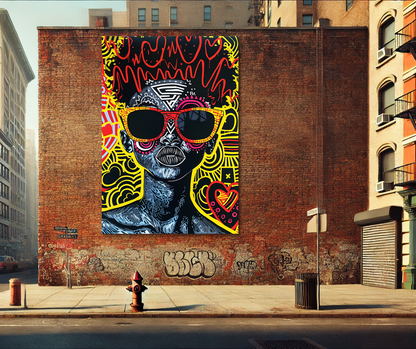 Tableau Pop Art "African Power" (format rectangulaire)