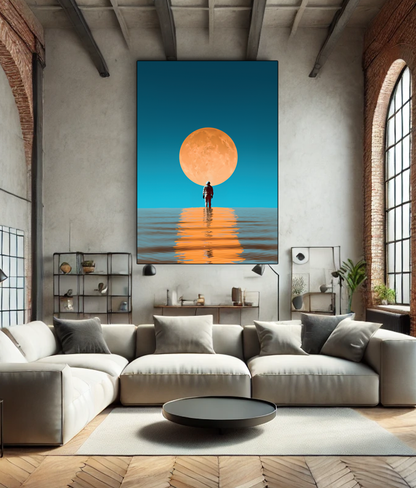 Tableau Pop Art "Lunar Drift" (format rectangulaire)