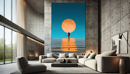 Tableau Pop Art "Lunar Drift" (format rectangulaire)