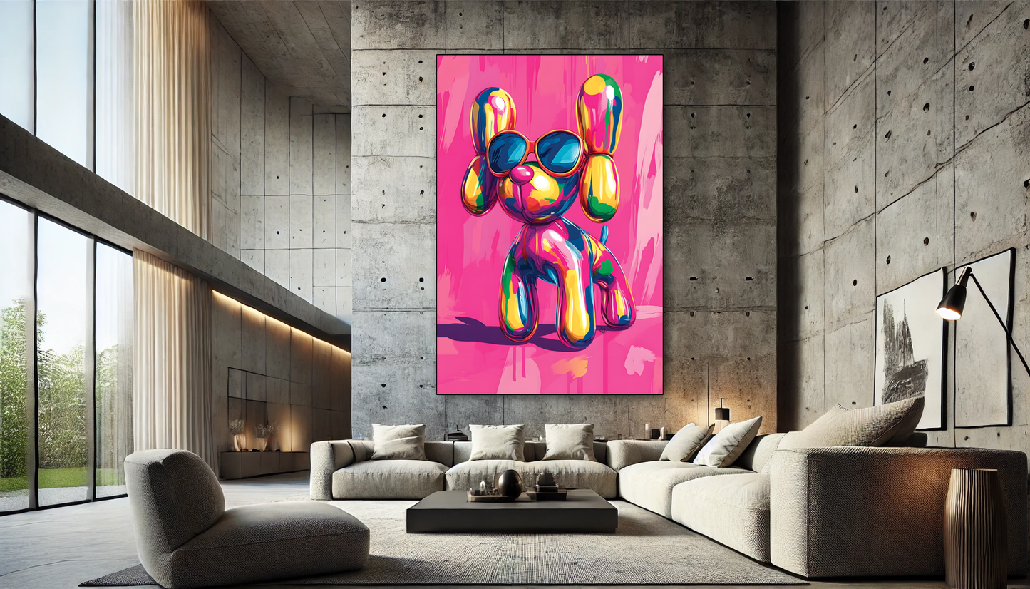 Tableau Pop Art "Puppy Drip" (format rectangulaire)